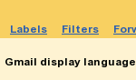 GMail → Settings → General: vraćanje jezika na engleski
