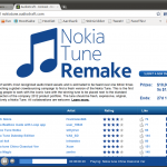 Reprodukcija melodije na stranici Nokia Tune Remake