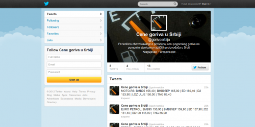 gorivosrbija @ Twitter gorivosrbija @ Twitter