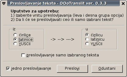 OOoTranslit 0.3.3