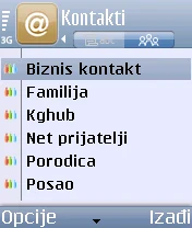 Leo 860 iPhone: kontakti