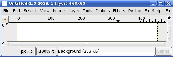GIMP: Untitled New Document