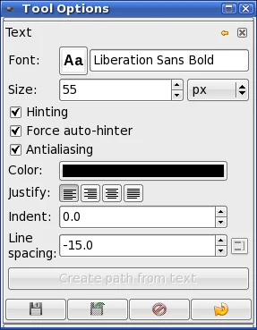 GIMP: Tool Options