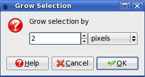 GIMP: Grow Selection