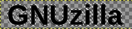 GIMP: селекција текста GNUzilla проширена за 2 px