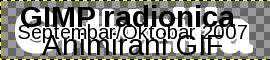 GIMP: текст „GIMP radionica / Animirani GIF”