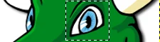 GIMP: селектовано око маскоте