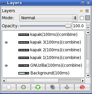 GIMP: оптимизовани слојеви