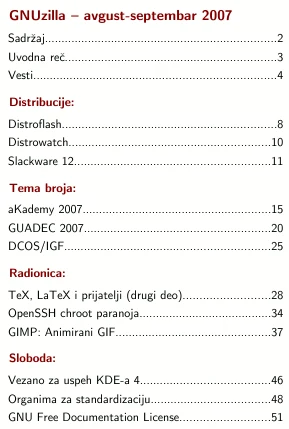 GNUzilla 32-33 садржај
