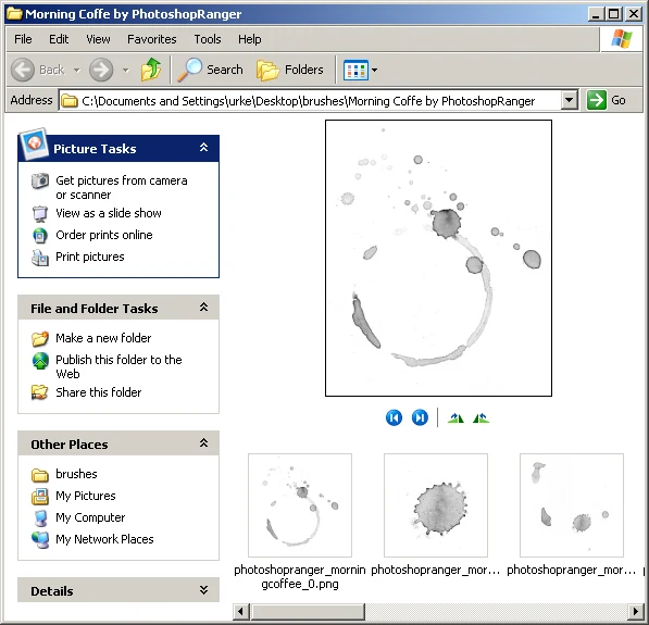 Brushes in Windows Explorer