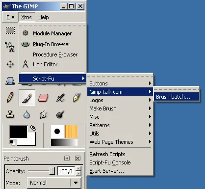GIMP: Brush batch…