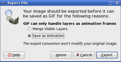 GIMP: Export File