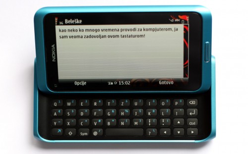 Nokia E7: локализована хардверска QWERTY тастатура