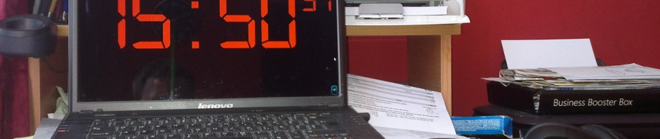Clock2D у акцији на мом лаптопу
